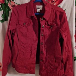 Large Red Blazer with Real Pockets Button Front